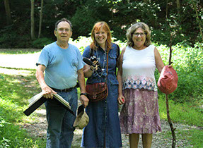 Mike Ciosek with Megan Pauly and Myna German during their tour of Brandywine Springs (Angela Evans Photo)
